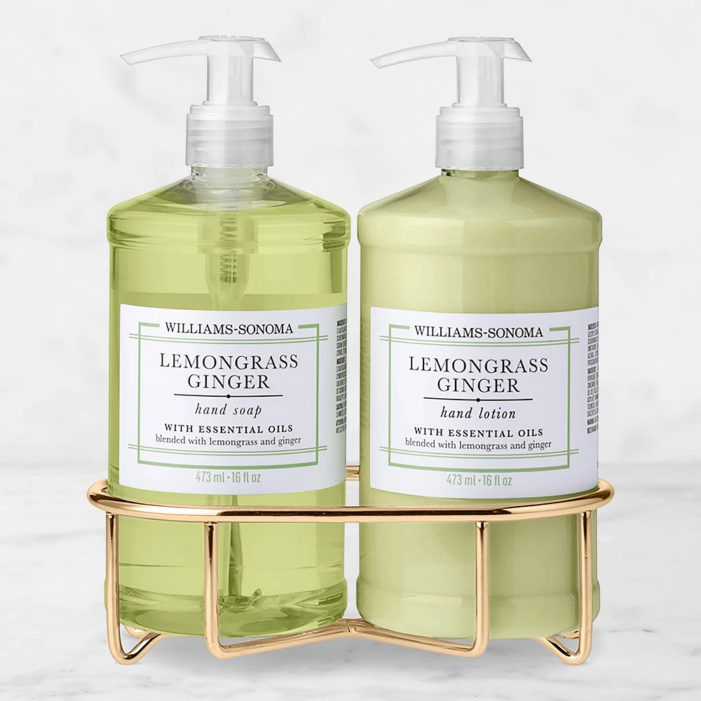 Williams Sonoma Lemongrass Ginger Hand Soap & Lotion 3-Piece Set