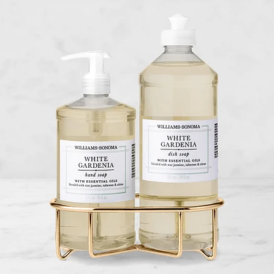 Williams Sonoma White Gardenia Hand Soap & Dish 3-Piece Kitchen Set
