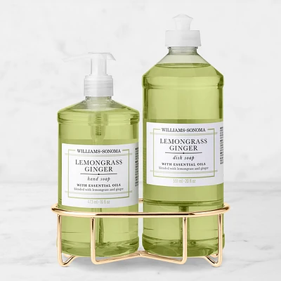 Williams Sonoma Lemongrass Ginger Hand Soap & Dish 3-Piece Kitchen Set