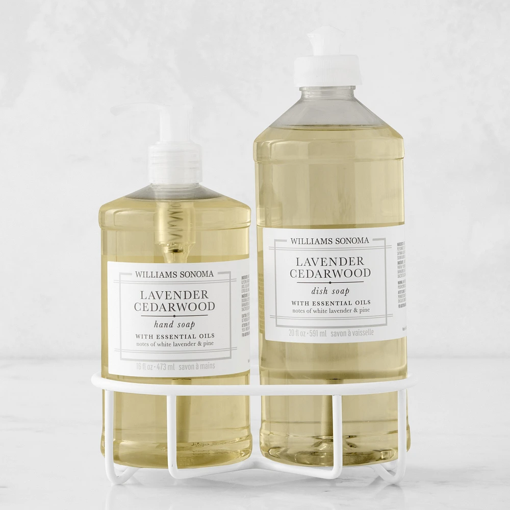 Williams Sonoma Lavender Cedarwood Hand Soap & Dish 3-Piece Kitchen Set