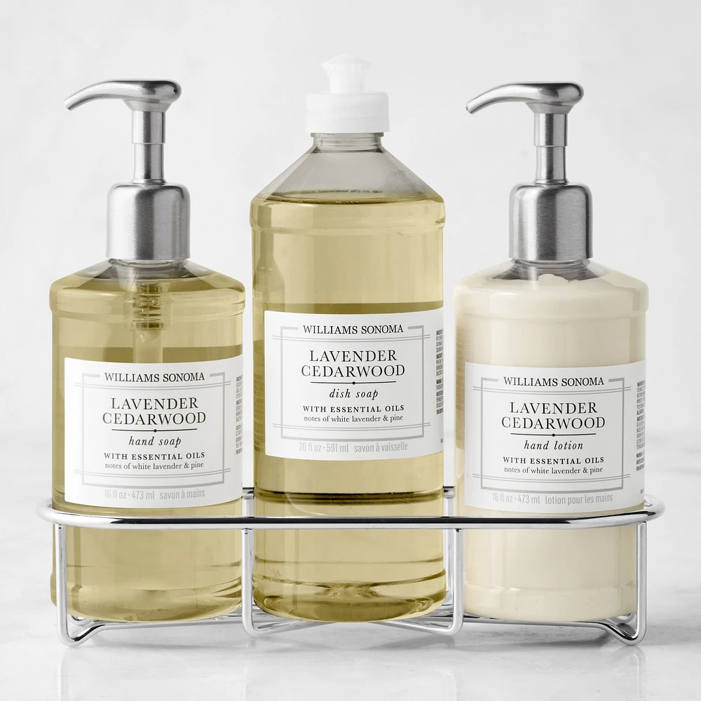 Williams Sonoma Lavender Cedarwood Hand Soap & Lotion 4-Piece Kitchen Set