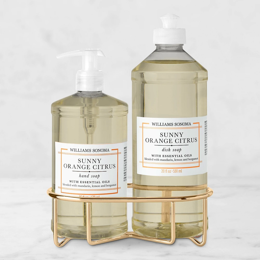 Williams Sonoma Sunny Orange Citrus Hand Soap & Dish 3-Piece Kitchen Set