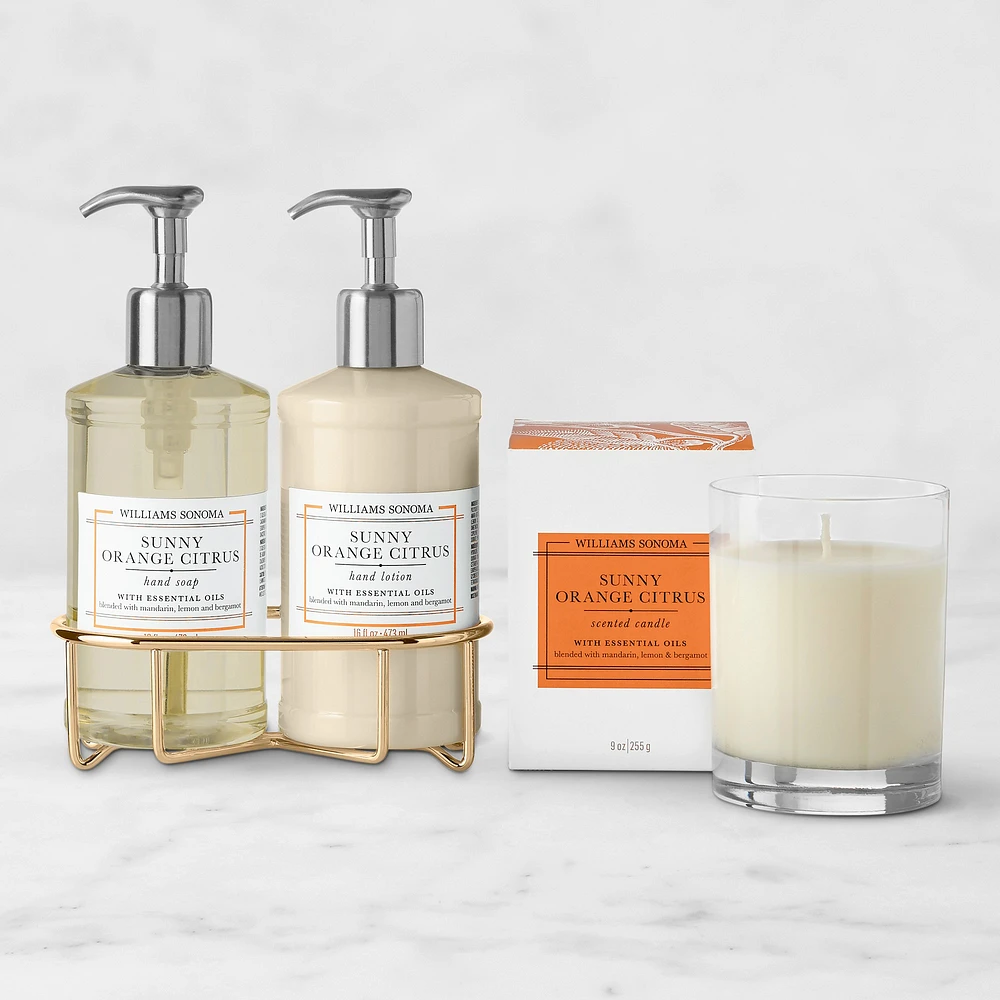 Williams Sonoma Sunny Orange Citrus Hand Soap & Lotion 4-Piece Set