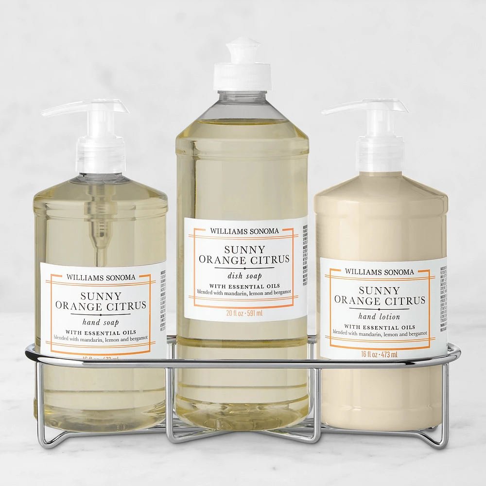Williams Sonoma Sunny Orange Citrus Hand and Dish Soap & Lotion 4-Piece Kitchen Set