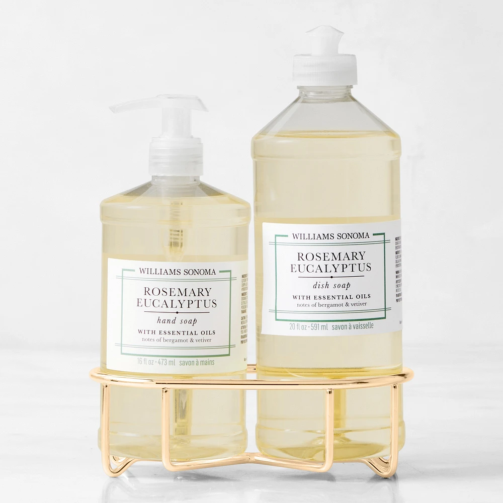Williams Sonoma Rosemary Eucalyptus Hand Soap & Dish 3-Piece Set