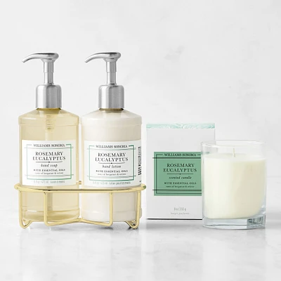 Williams Sonoma Rosemary Eucalyptus Hand Soap & Lotion 4-Piece Set