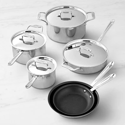All-Clad D5® Stainless-Steel Nonstick 10-Piece Cookware Set