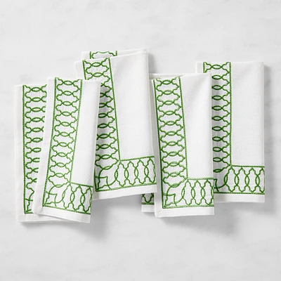 Embroidered Lattice Napkins
