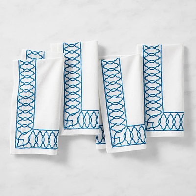Embroidered Lattice Napkins