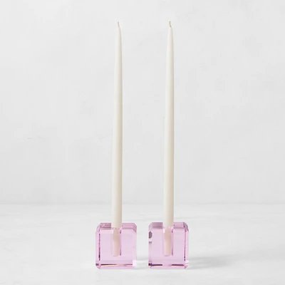 Crystal Tiny Taper Holders, Set of 2