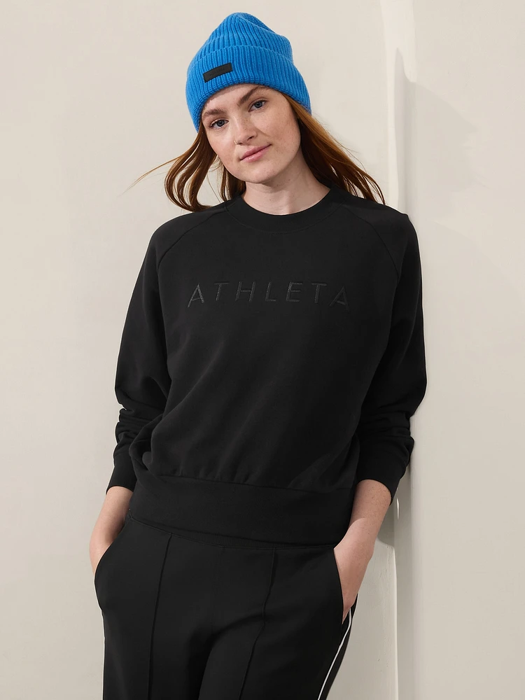 Athleta Embroidered Crew Sweatshirt