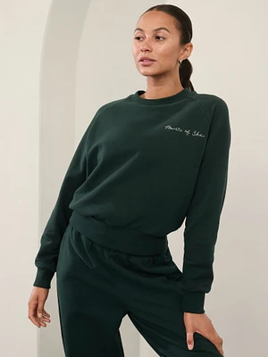 Power of She Embroidered Crew Sweatshirt