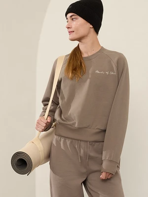 Power of She Embroidered Crew Sweatshirt