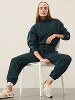 Forever Fleece 1/2 Zip High Hip Piping Sweatshirt