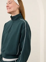 Forever Fleece 1/2 Zip High Hip Piping Sweatshirt