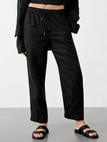 Retreat High Rise Linen Ankle Pant