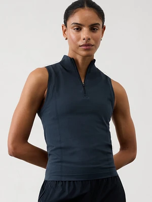 Ace Seamless Half Zip Tank