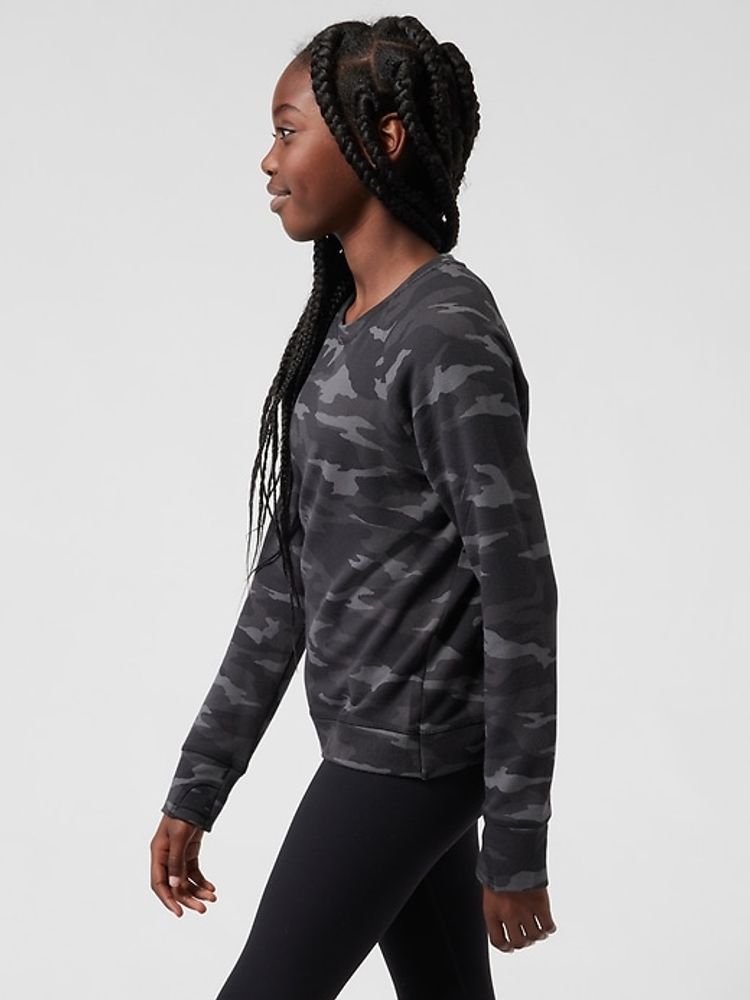 Athleta Girl Cozy Cross Your Fingers Sweatshirt