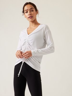 Crossover Ruched Top