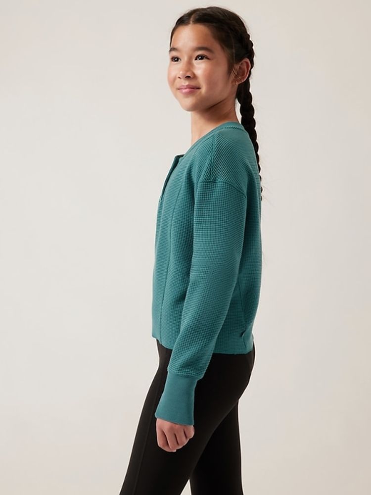 Athleta Girl Settle Waffle Sweatshirt