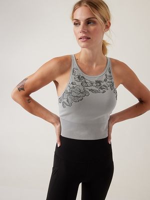 Aurora Seamless High Neck Crop Tank