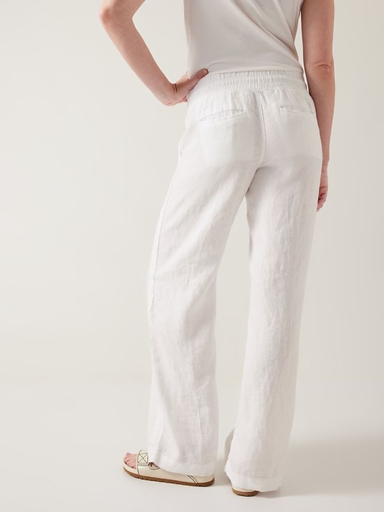 Athleta Cabo Linen Wide Leg Pant