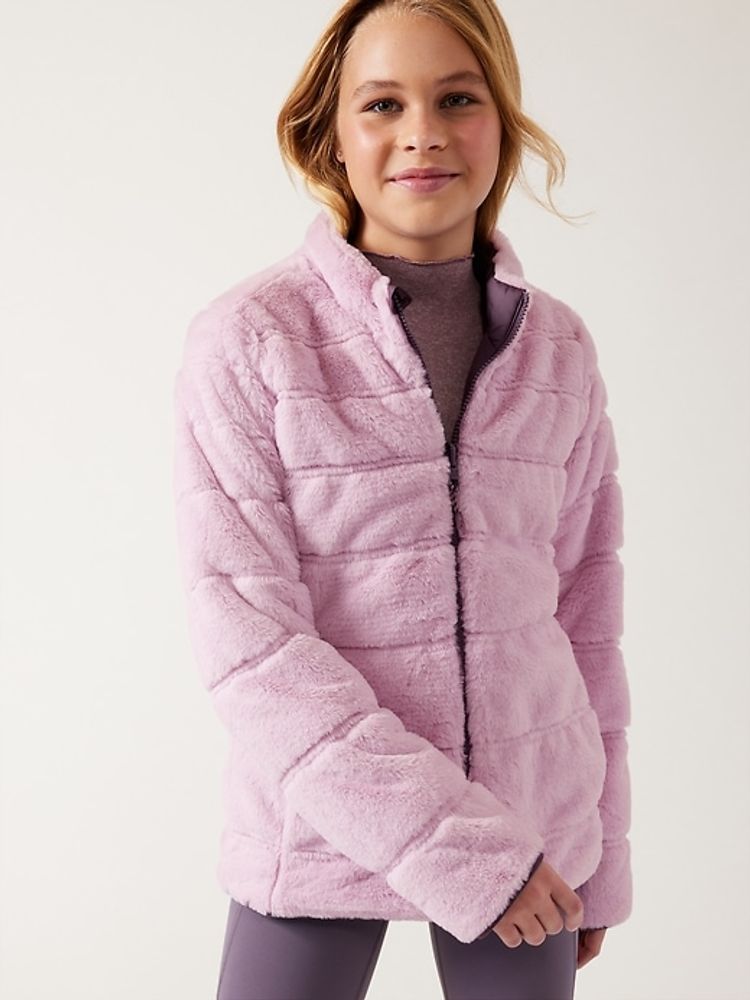Athleta Girl Reversible Warm + Fuzzy Jacket