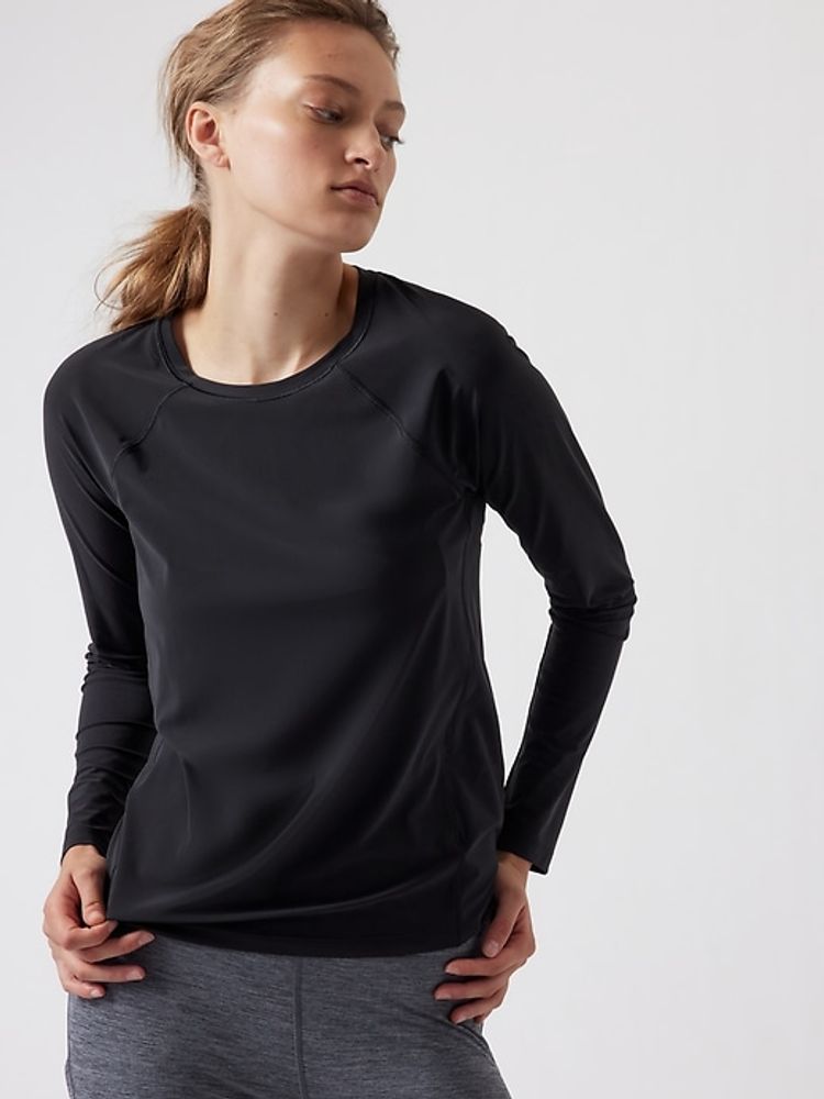 Athleta Black Crew Neck Muscle Tank