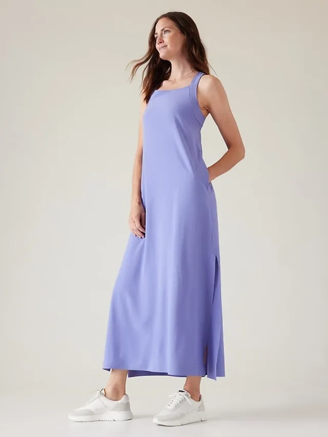 H&M Lace Pleated Maxi Bridesmaid Dress, Lilac/Pale Blue