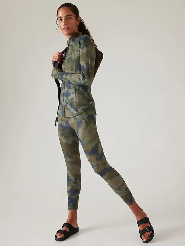 Athleta, Other, Athleta Olive Green Camo Leggings