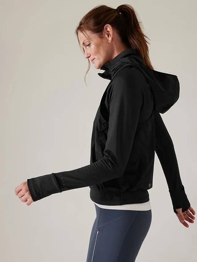 Athleta Flurry Half Zip Mock Neck Top