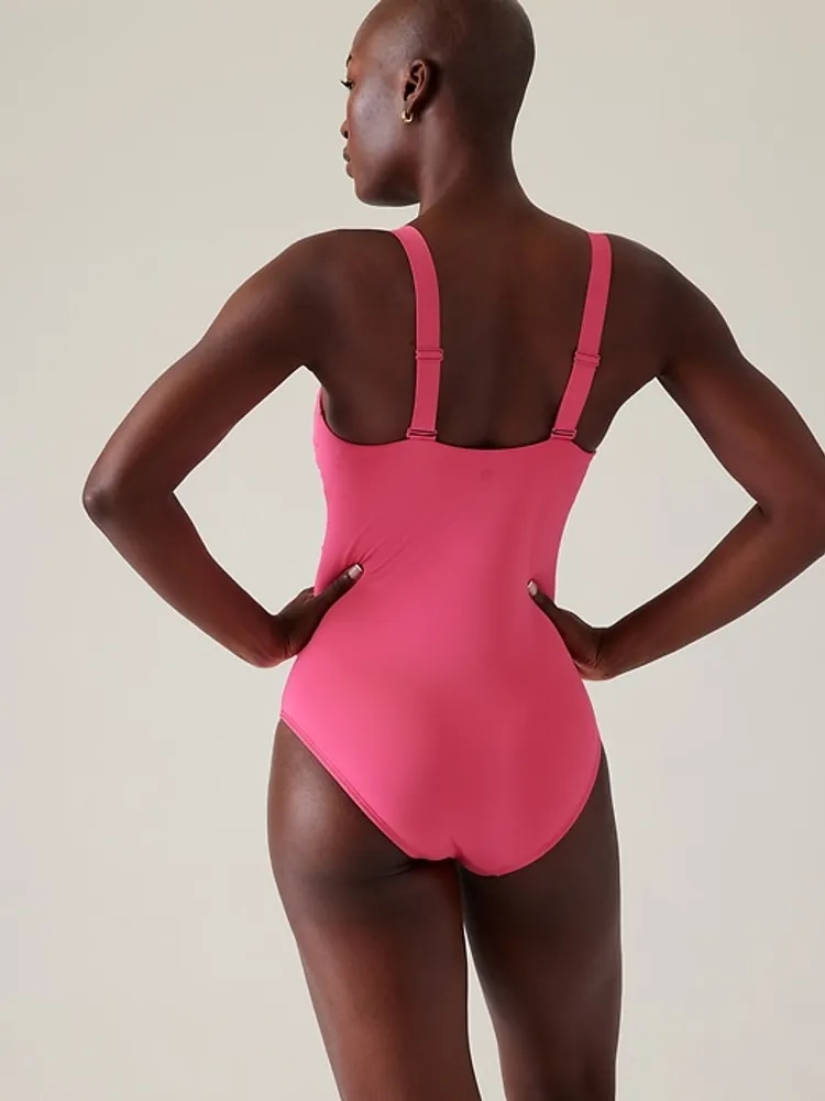 Square Neck V One Piece Swimsuit