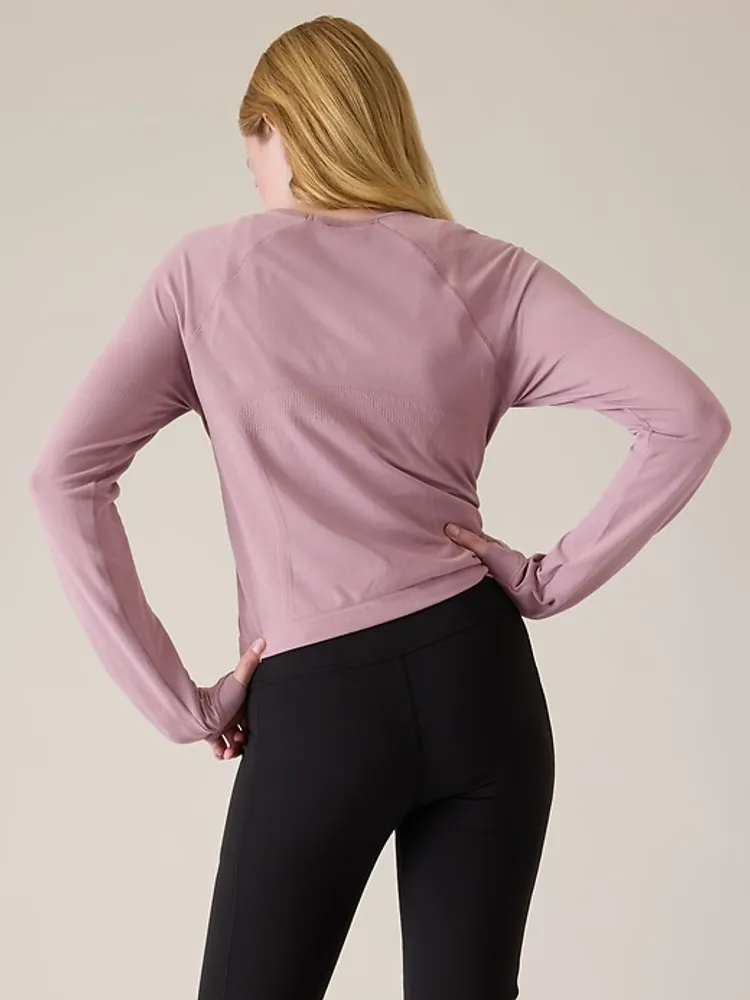 Athleta Girl Power Up Sport Length Seamless Top