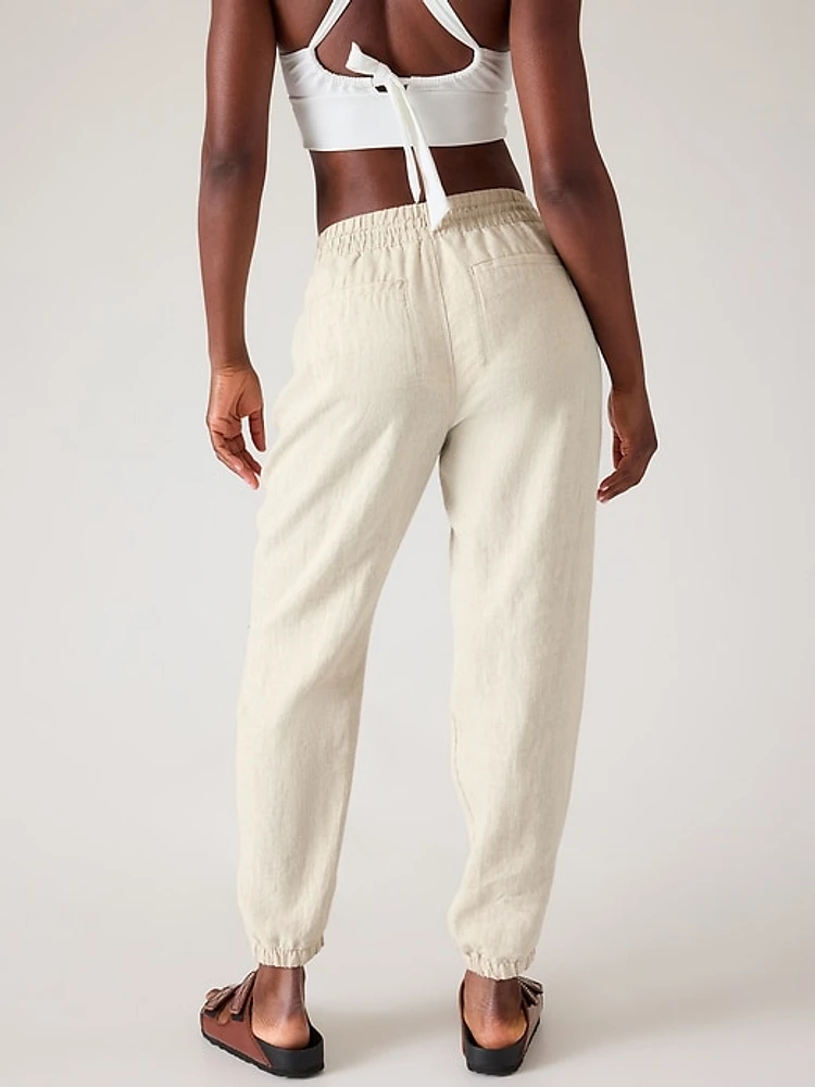 Retreat Linen High Rise Jogger