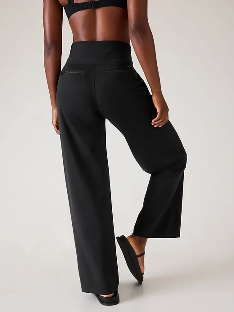 Venice High Rise Track Stripe Wide Leg Pant