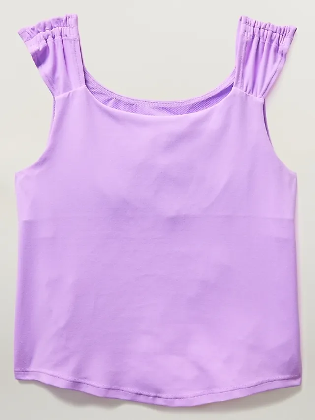 Lululemon Hold Tight Cropped Tank Top Women Size 4 Purple Athleisure Yoga -  Tuwa