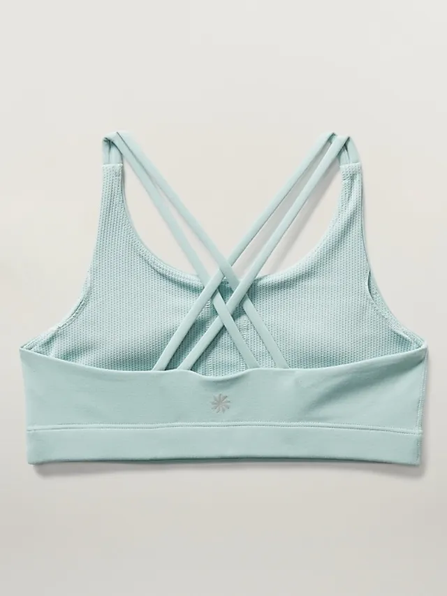 Fabletics Mesh Me Smoothing Midi Bralette Womens Neon Pussy Pink