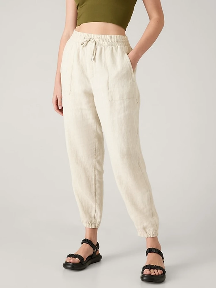 Retreat Linen High Rise Jogger