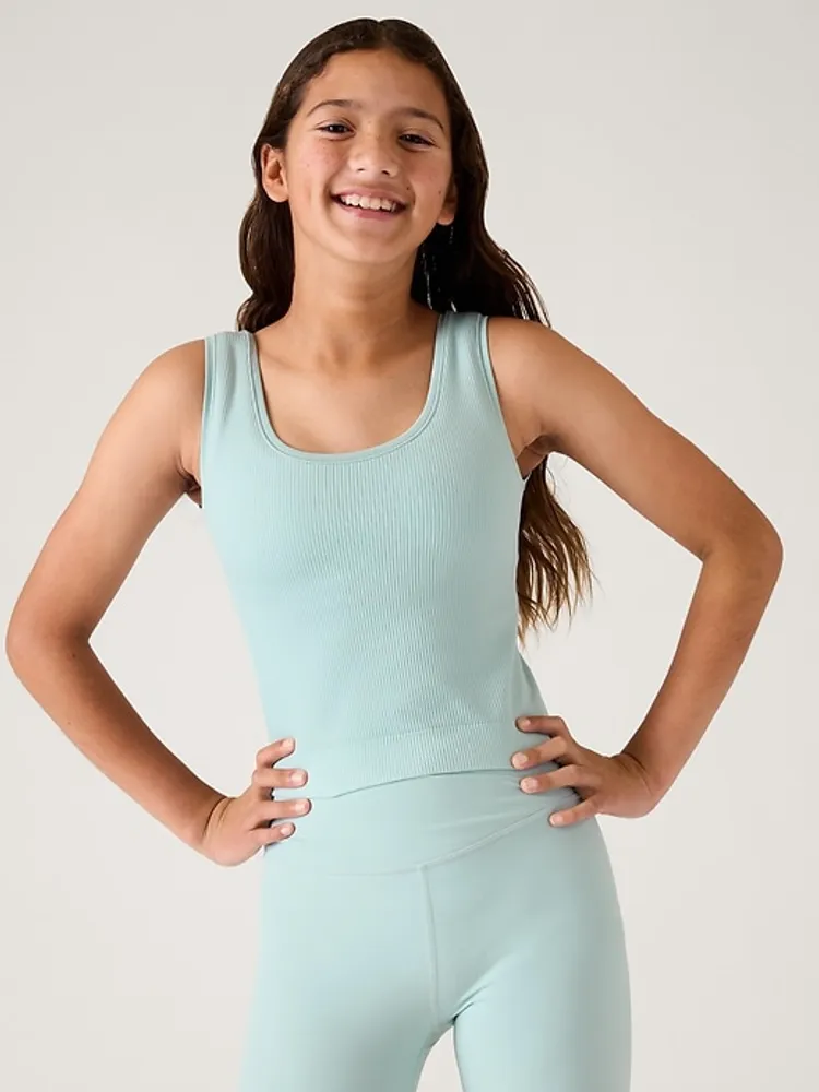 Athleta Girl Rise Above Rib Crop Tank