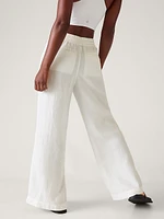 Retreat Linen Mid Rise Wide Leg Pant