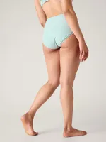 High Waist Rib Swim Bottom