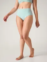 High Waist Rib Swim Bottom