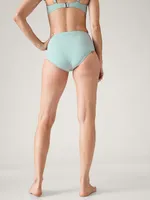 High Waist Rib Swim Bottom