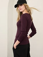 Signature Rib Henley Top