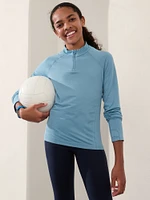 Athleta Girl Power Up Half Zip Top