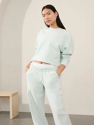 Easy Fleece Dolman Crop Sweatshirt