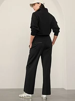 Venice High Rise Track Stripe Wide Leg Pant