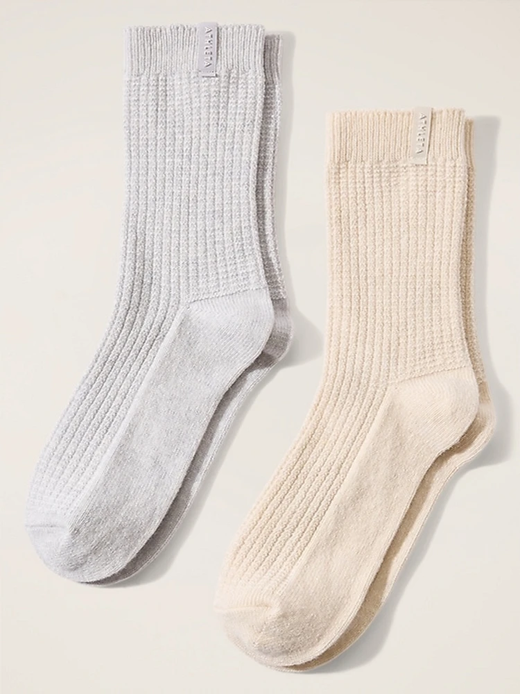 Daydream Waffle Sock 2-Pack