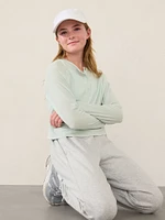 Athleta Girl Wander Waffle Henley Top