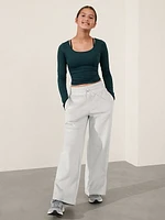 Athleta Girl Cozy Rib Wide Leg Pant